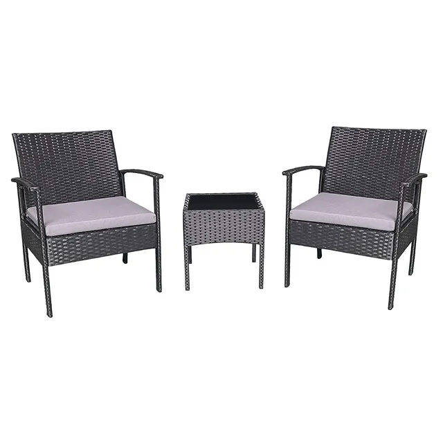 happy-garden-aruba-minorque-salon-jardin-noir-2-places-coussins-gris image 1