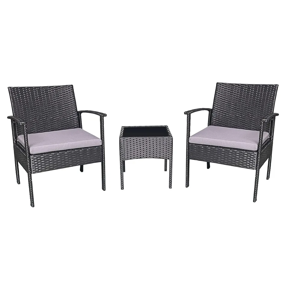 happy-garden-aruba-minorque-salon-jardin-noir-2-places-coussins-gris image 1