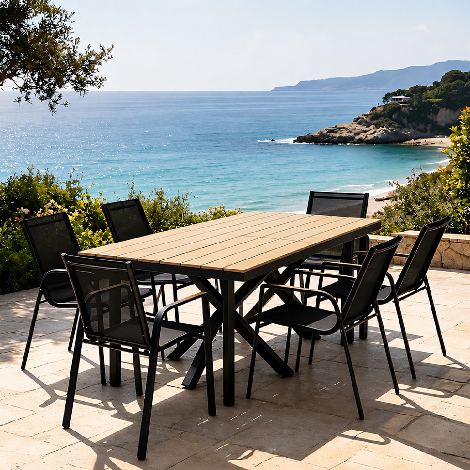 concept-usine-almada-salon-jardin-190cm-6-fauteuils-noir image 2