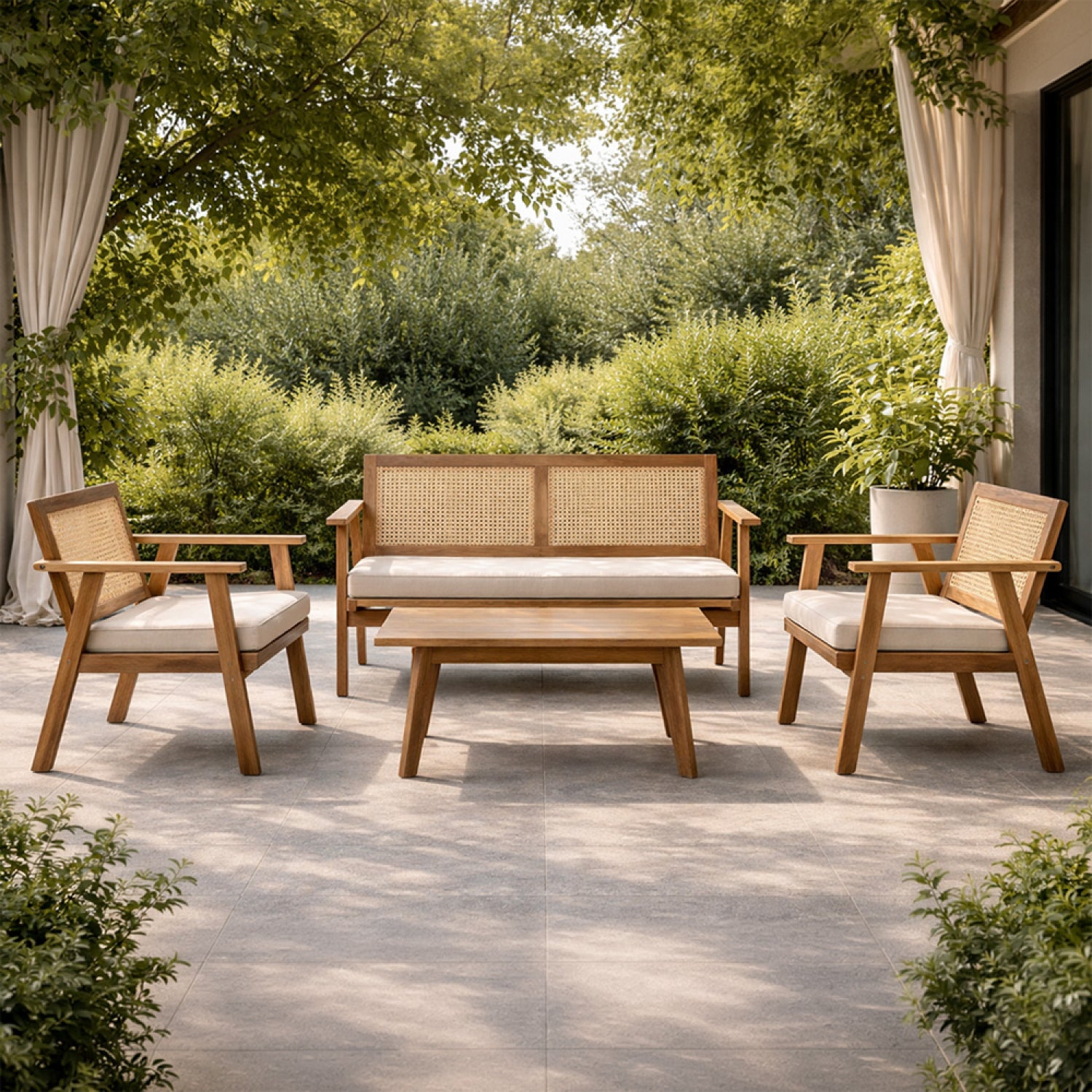 concept-usine-hanoi-4-salon-de-jardin-bois-acacia-4-places image 3