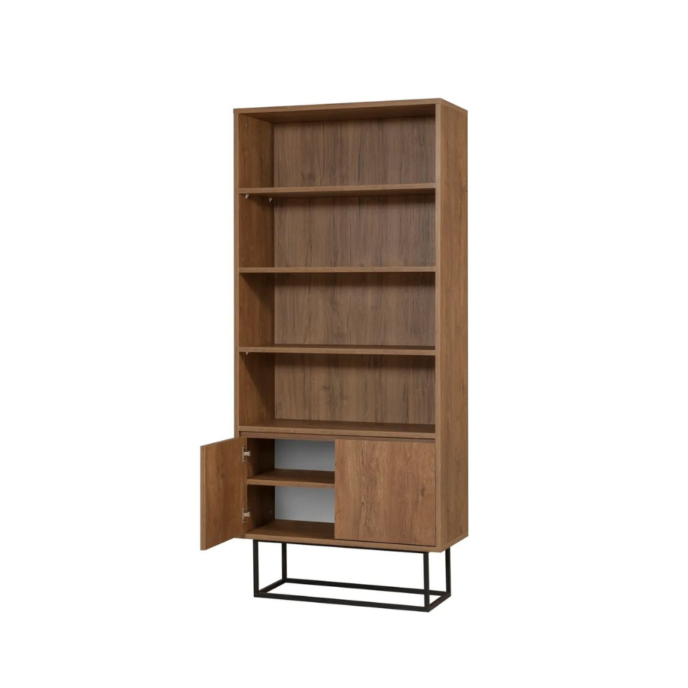 concept-usine-haye-biblioth-que-bois-vintage-6-tag-res image 4