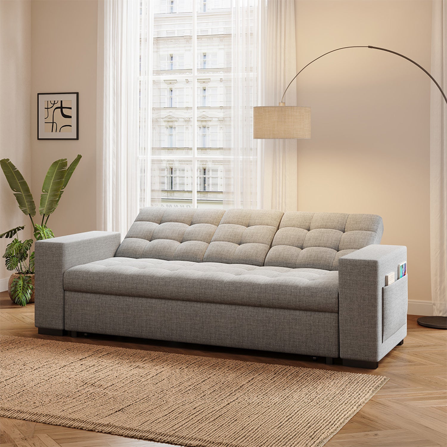 concept-usine-noho-canap-convertible-3-places-tissu-gris-fonc image 5