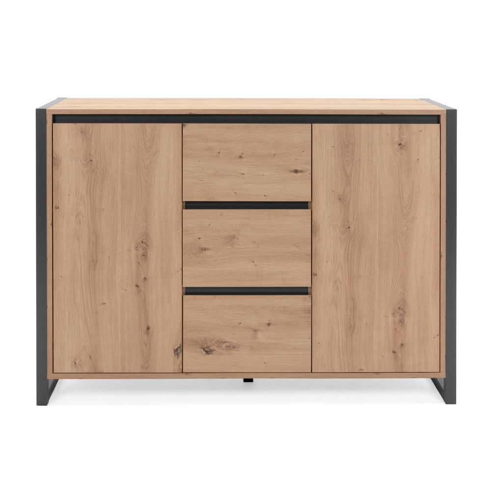 concept-usine-kotor-buffet-industriel-bois-120-cm-3-tiroirs image 4