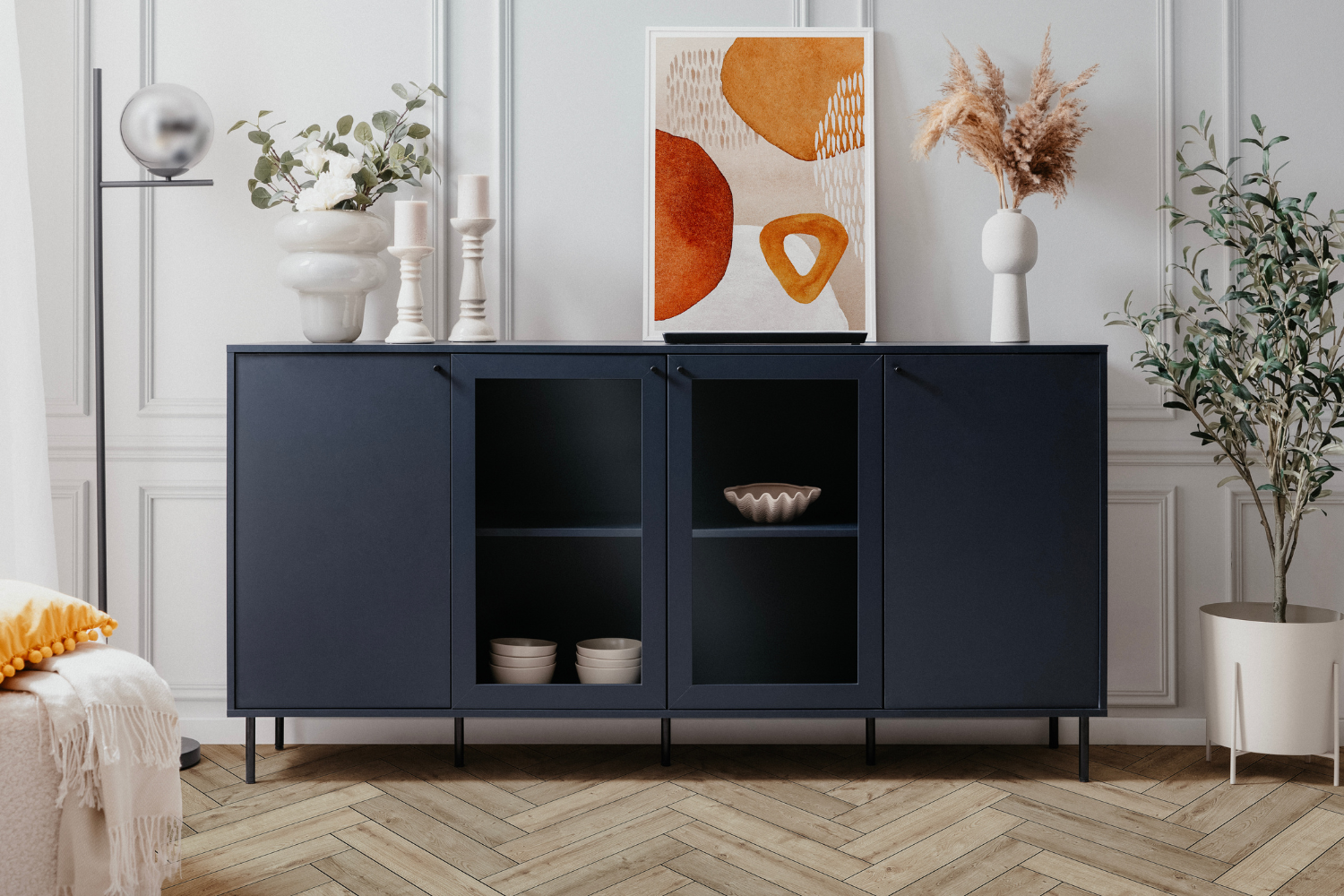 concept-usine-lanzarote-buffet-180-cm-bleu-marine-vitr image 1