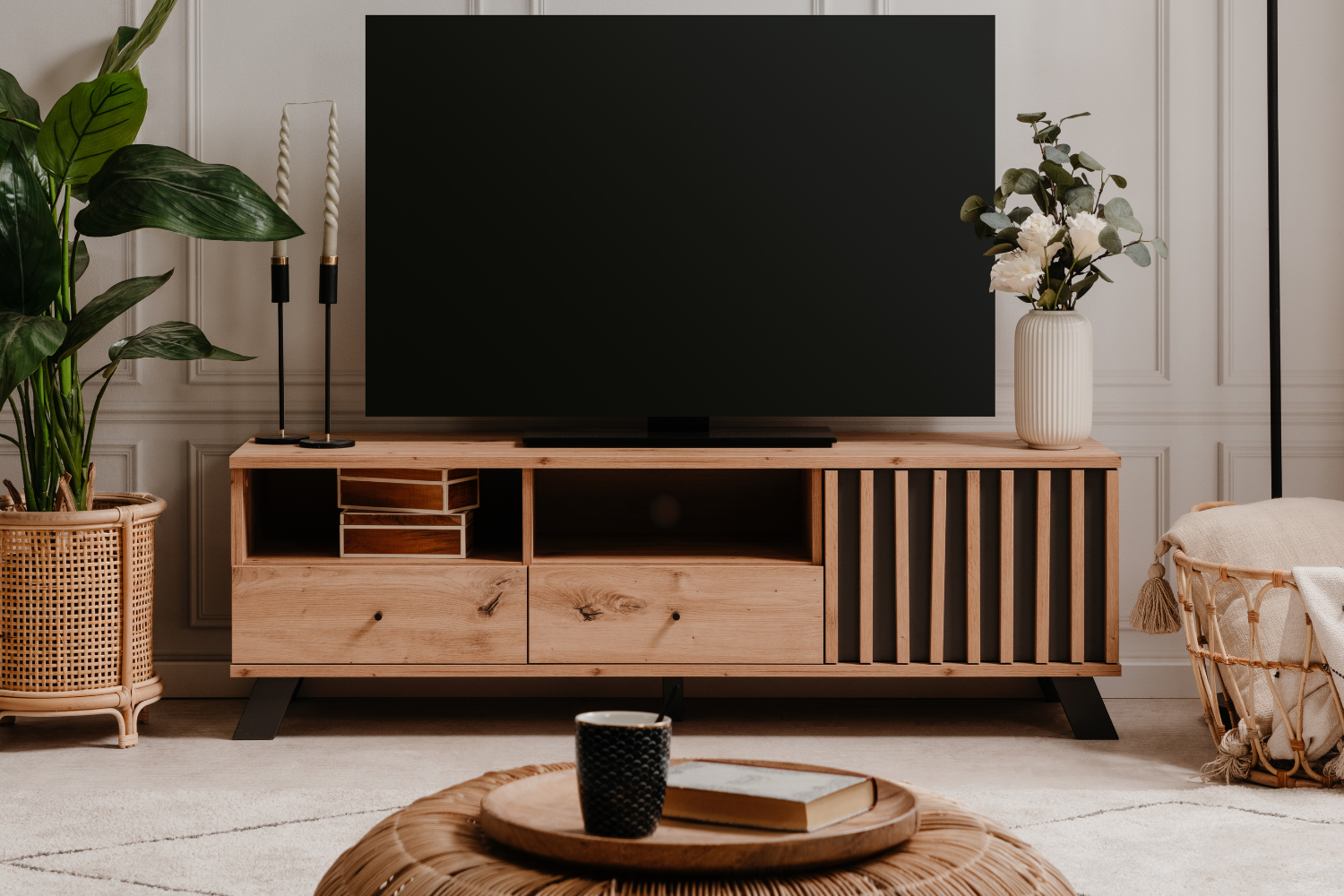 concept-usine-split-meuble-tv-140-cm-bois-industriel image 1
