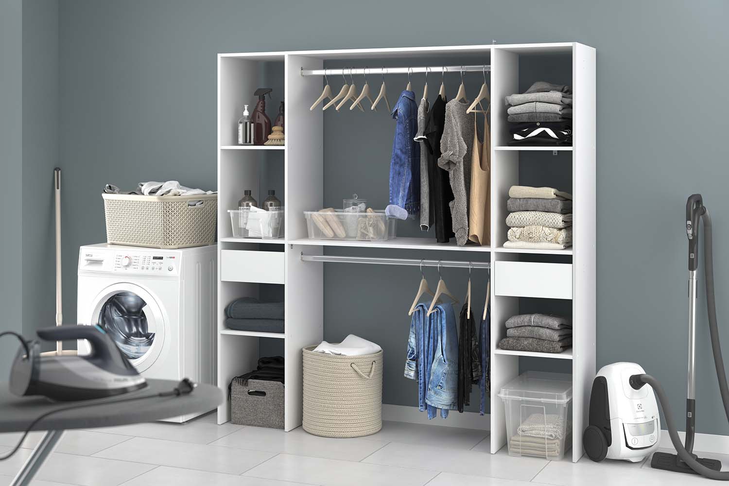 concept-usine-elys-e-dressing-blanc-180-cm-2-penderies image 2