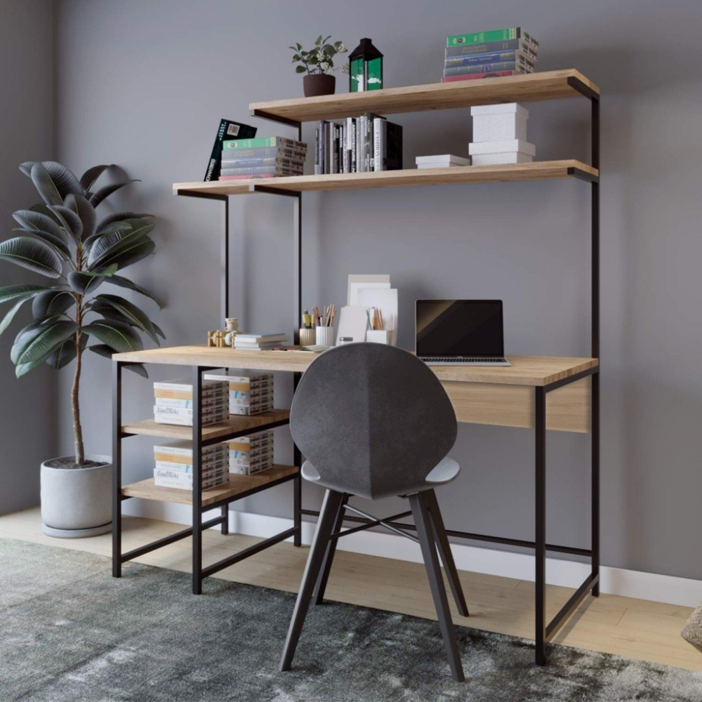 concept-usine-forssa-bureau-noir-et-bois-avec-rangement image 2