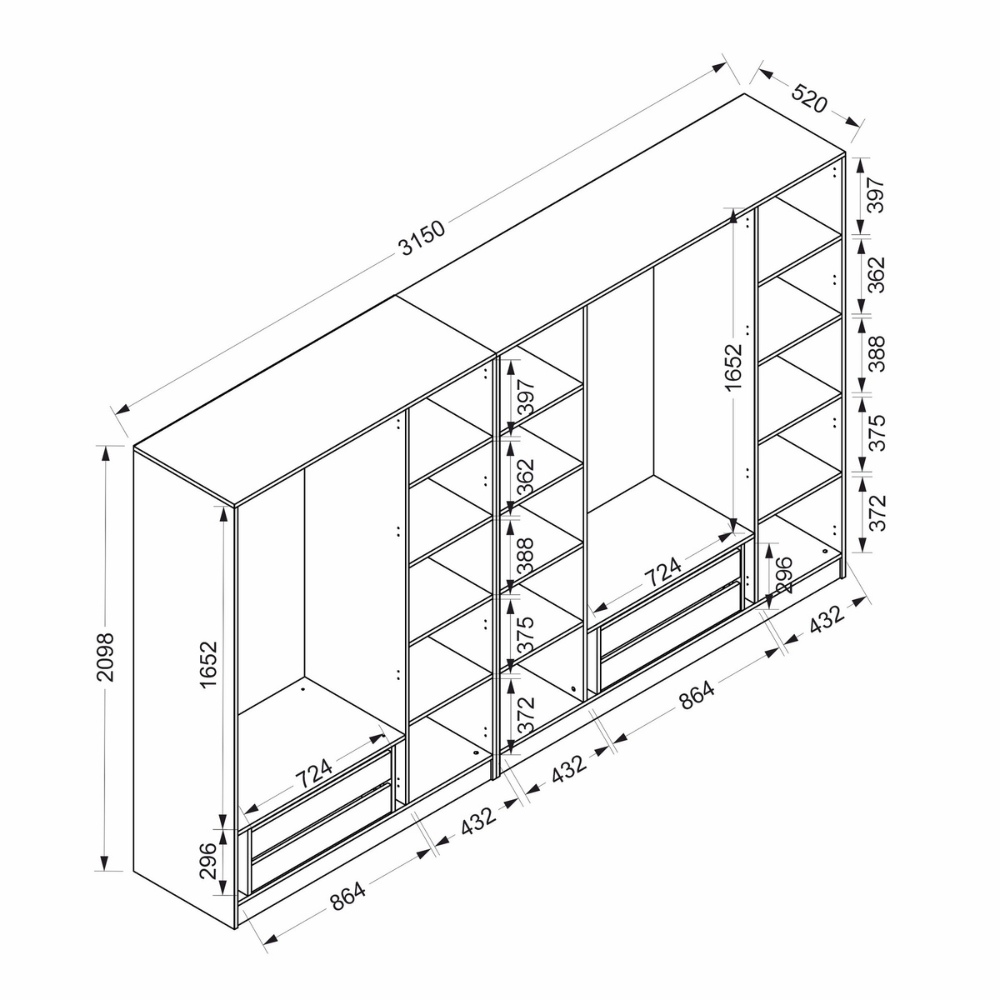 concept-usine-montmartre-dressing-anthracite-315-cm-penderie image 8