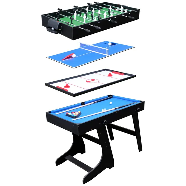 happy-garden-padar-table-multi-jeux-4-en-1-noire image 1