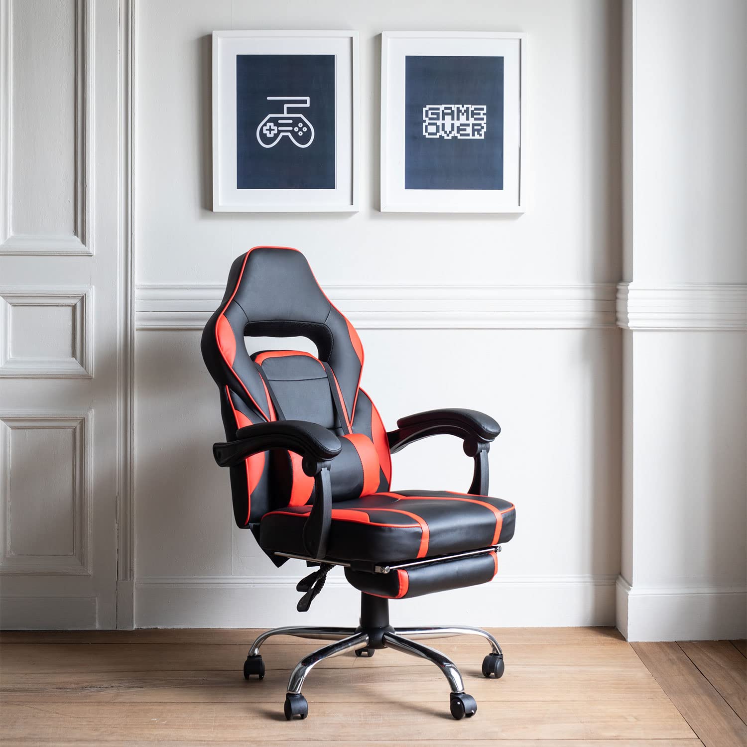 happy-garden-lampedusa-fauteuil-gamer-link-rouge-large-pivotant image 2