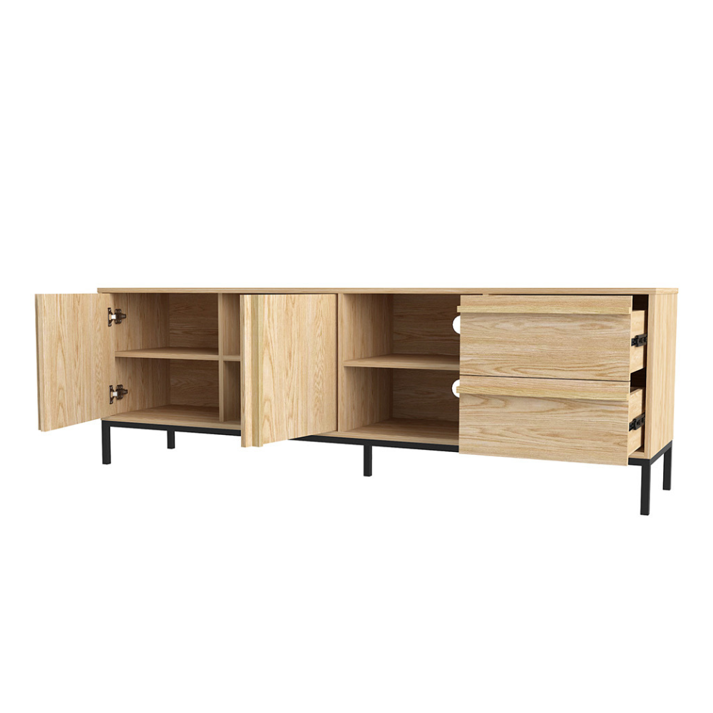 concept-usine-budapest-buffet-bois-180-cm-2-portes-industriel image 5