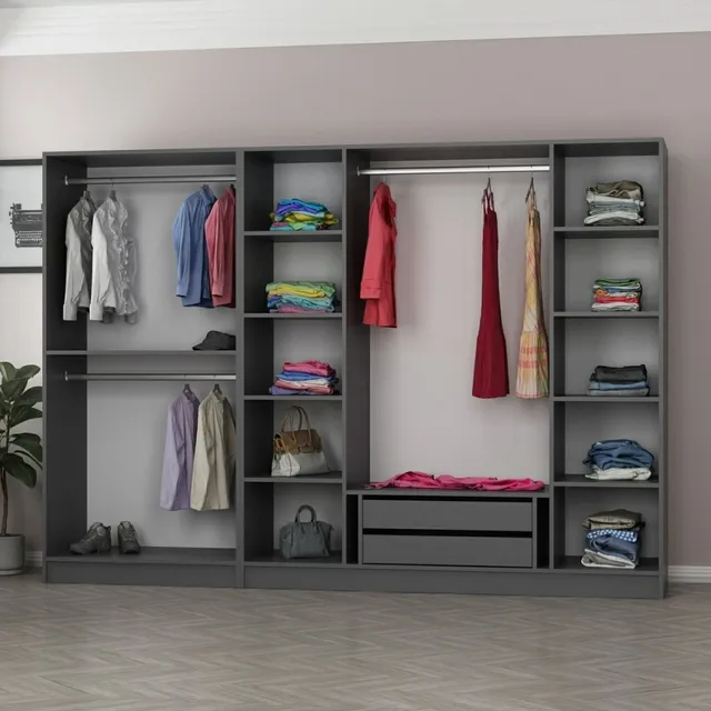 concept-usine-opera-dressing-anthracite-270-cm-avec-penderie image 1