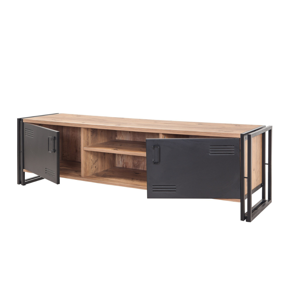 concept-usine-skarm-meuble-tv-industriel-180-cm-bois-noir image 3