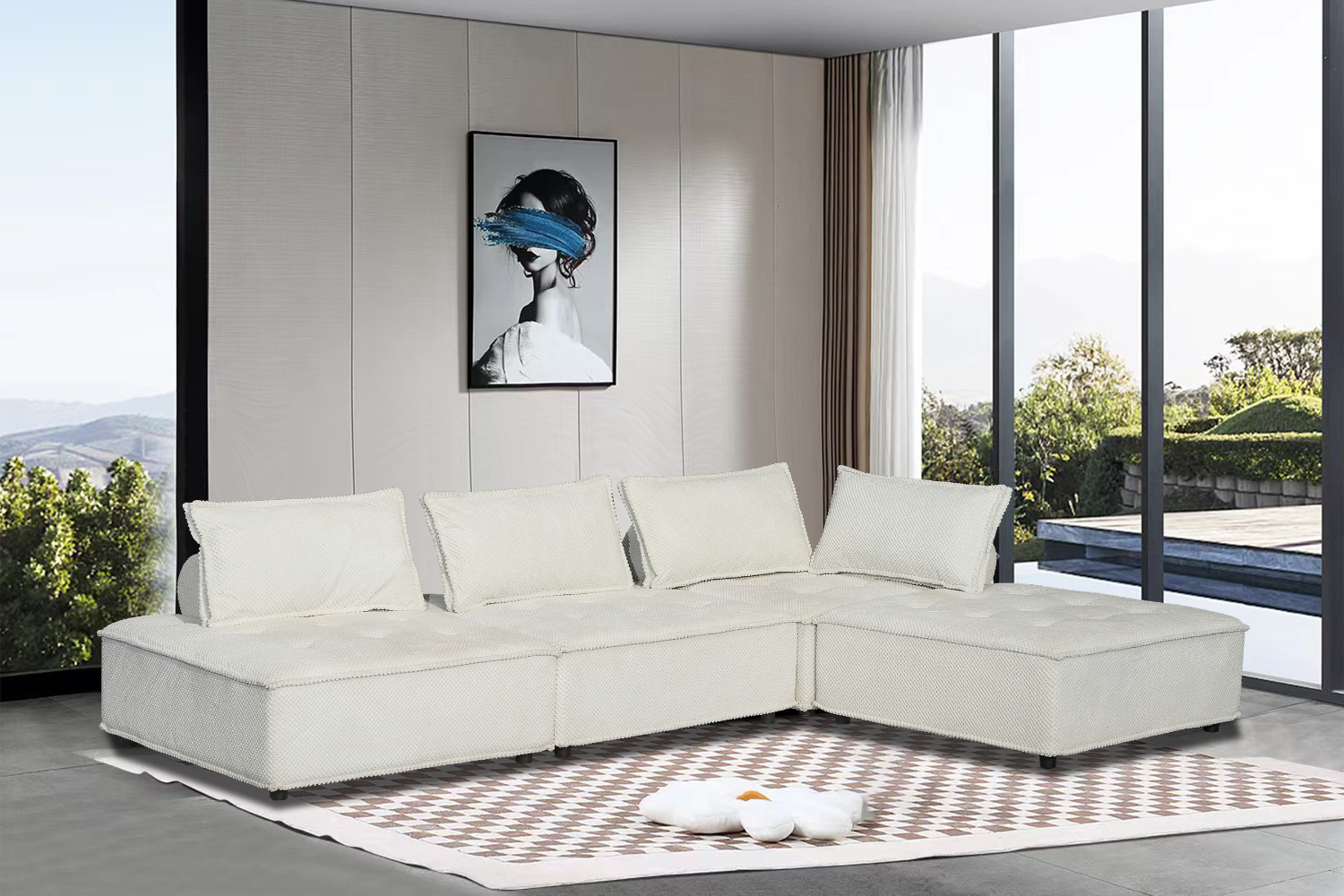 concept-usine-stava-canap-angle-velours-gris-fonc image 3