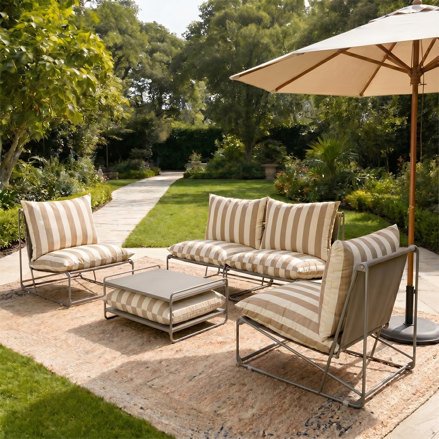 concept-usine-andria-salon-de-jardin-4-places-taupe image 2