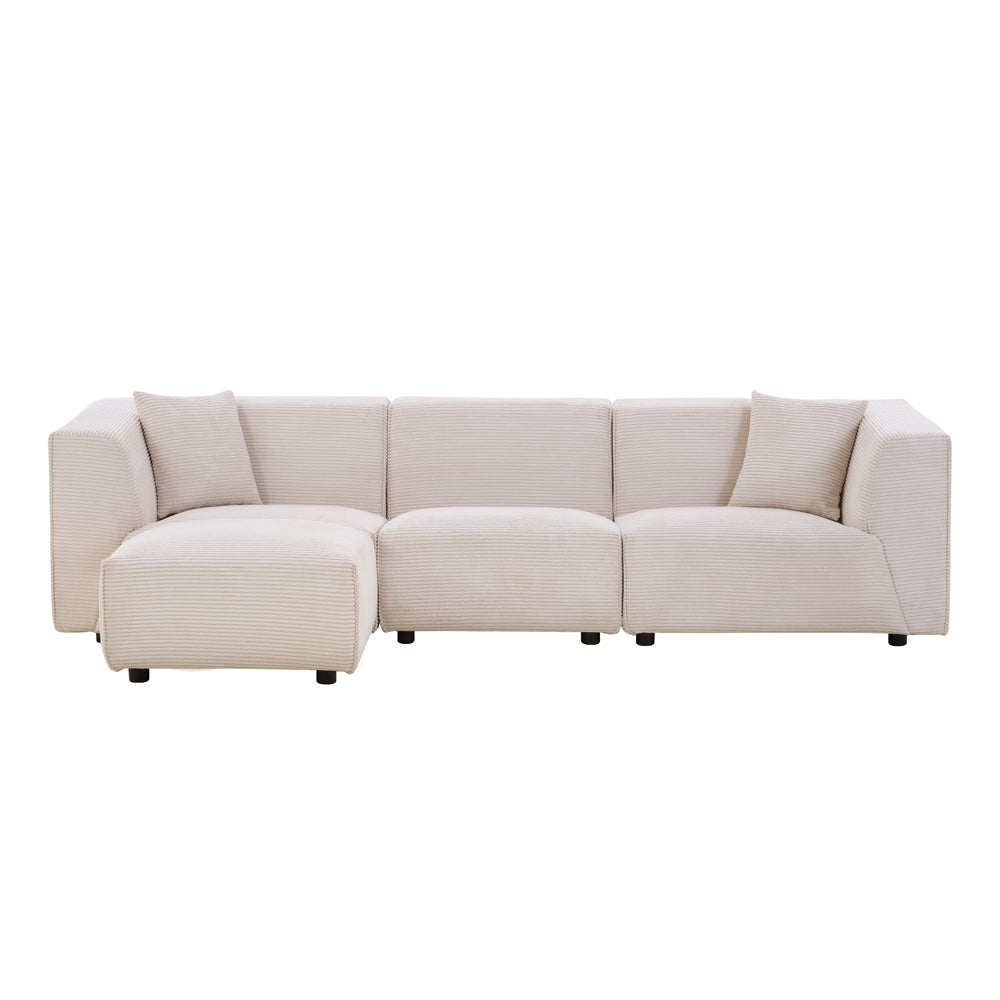 concept-usine-monroe-canap-velours-c-tel-beige-3-places-avec-pouf image 5