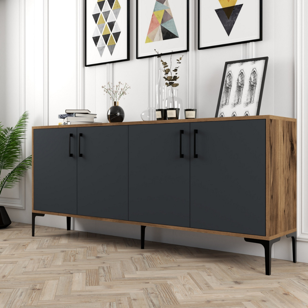 concept-usine-arkel-buffet-bois-180-cm-4-portes-design image 2