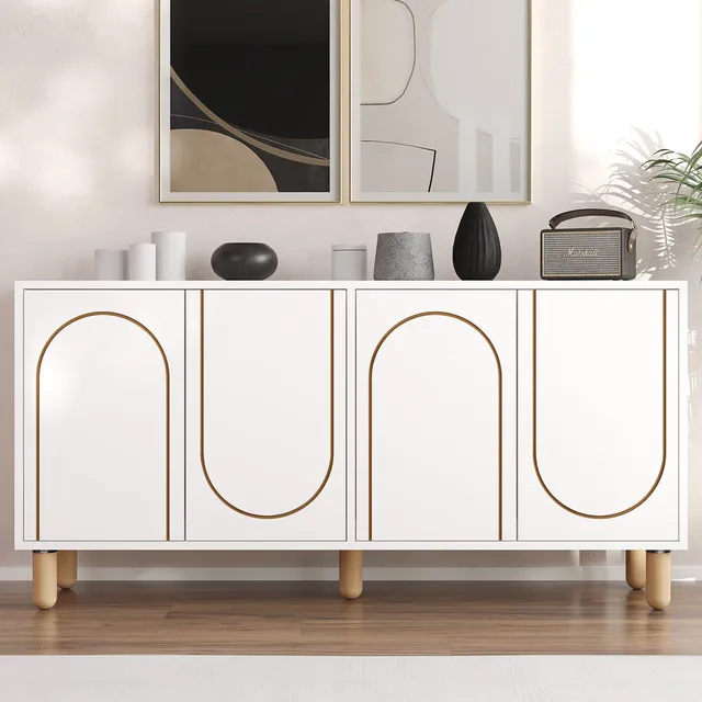 concept-usine-viret-buffet-blanc-150-cm-4-portes image 1