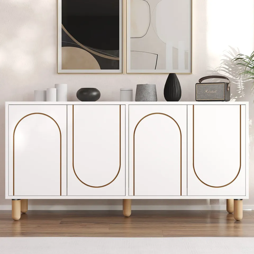 concept-usine-viret-buffet-blanc-150-cm-4-portes image 1