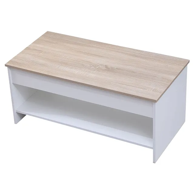 happy-garden-hedda-table-basse-relevable-blanche-100x50 image 1