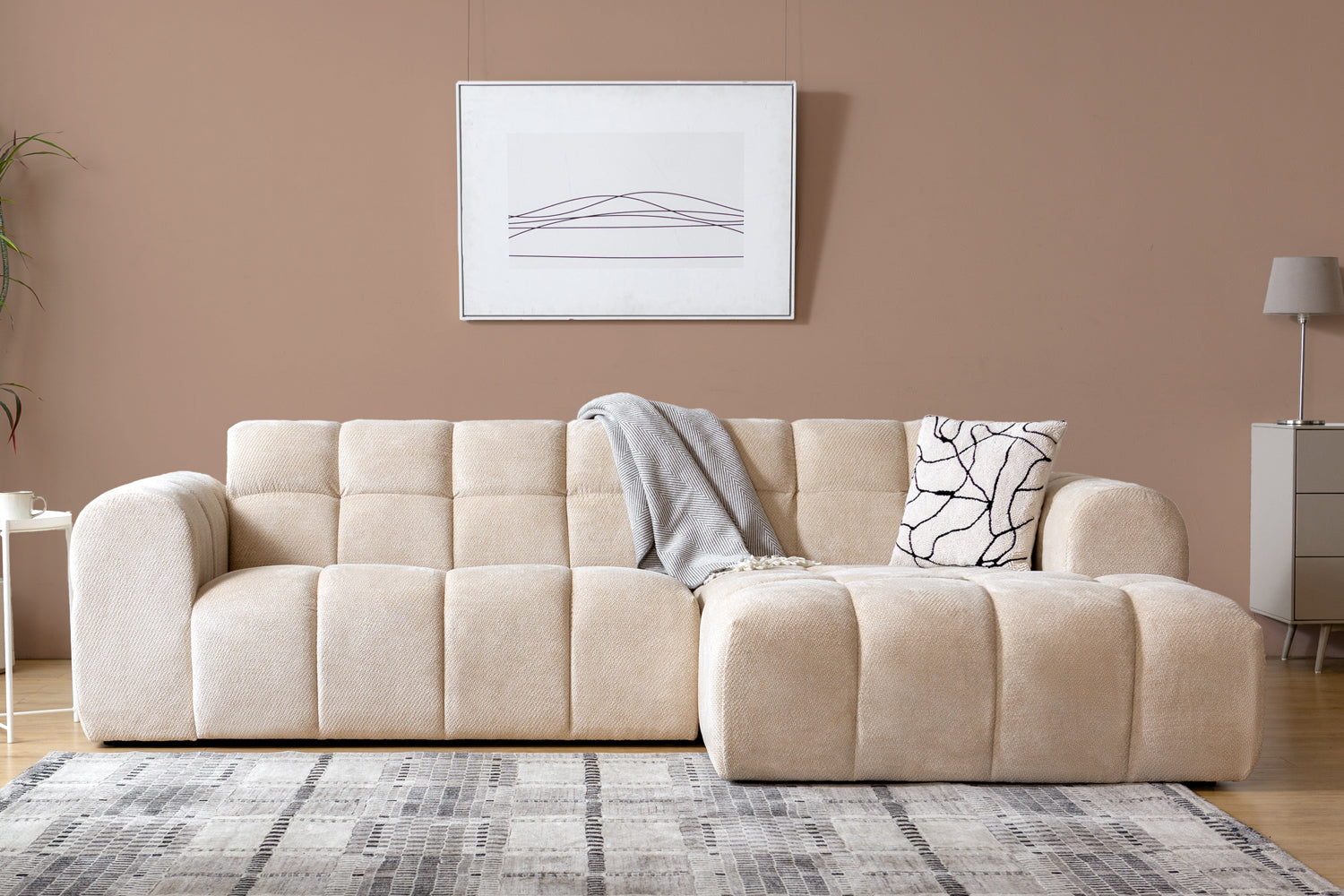 concept-usine-salford-canap-d-angle-velours-beige-3-places image 3