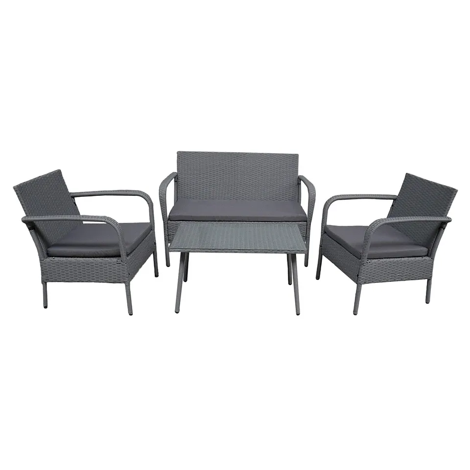 happy-garden-aruba-lipari-salon-jardin-gris-4-places-coussins-gris image 1