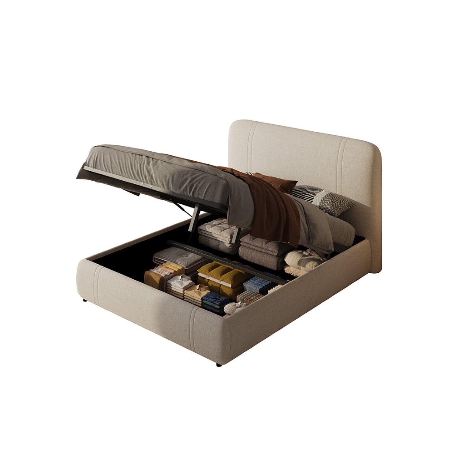 concept-usine-montecito-lit-coffre-tissu-beige-140x190-2-places image 6