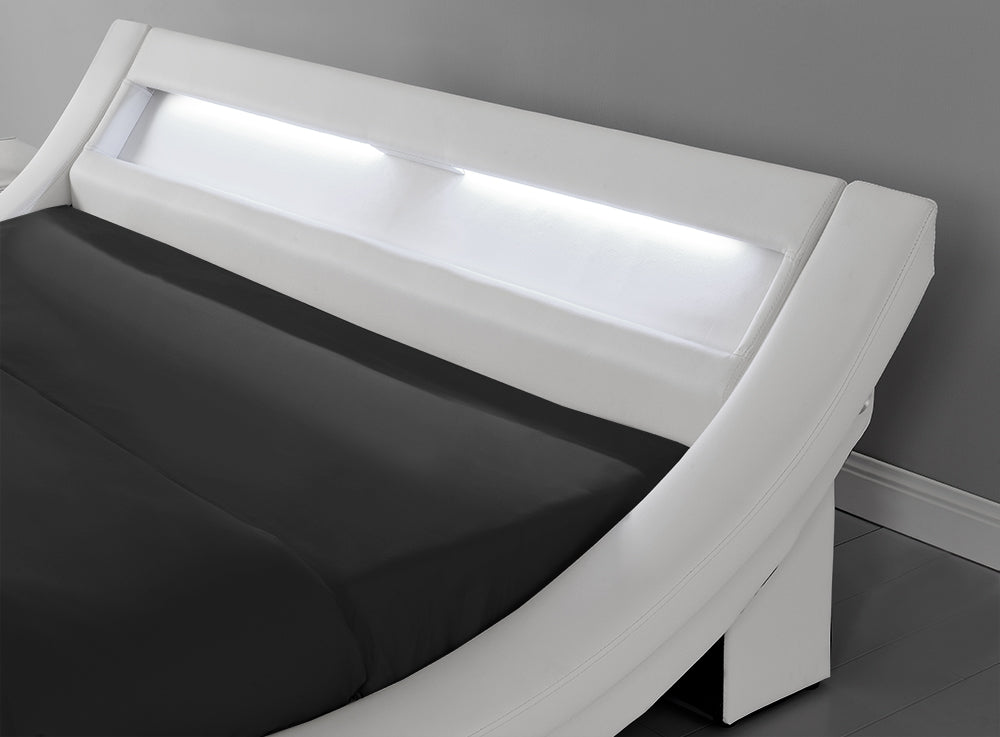 concept-usine-paddington-lit-led-160x200-blanc-simili-cuir image 8