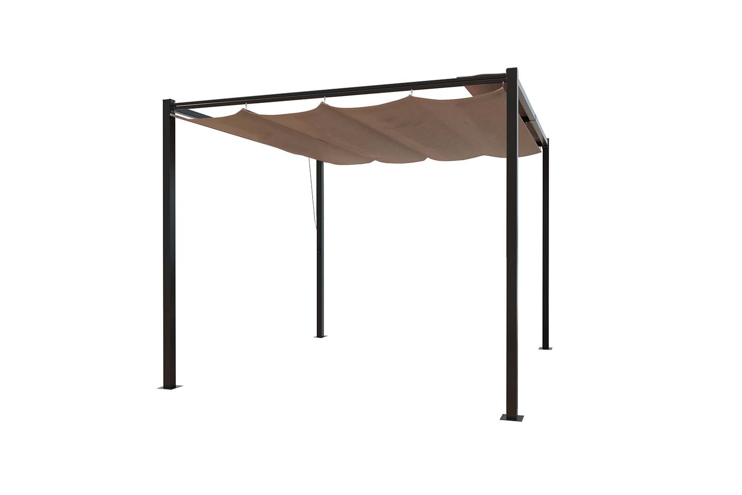 concept-usine-tusa-pergola-tonnelle-3x3-taupe image 3