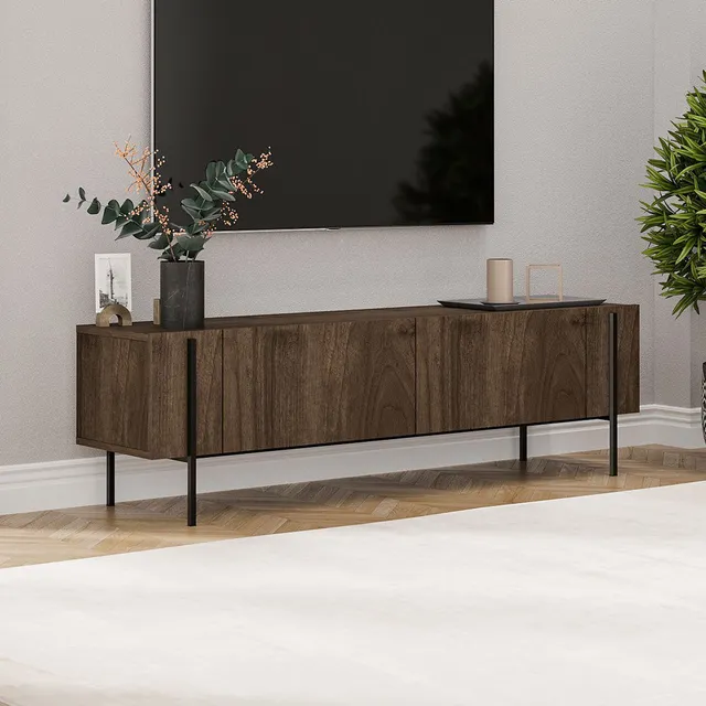 concept-usine-freno-meuble-tv-noyer-160-cm-avec-placards image 1