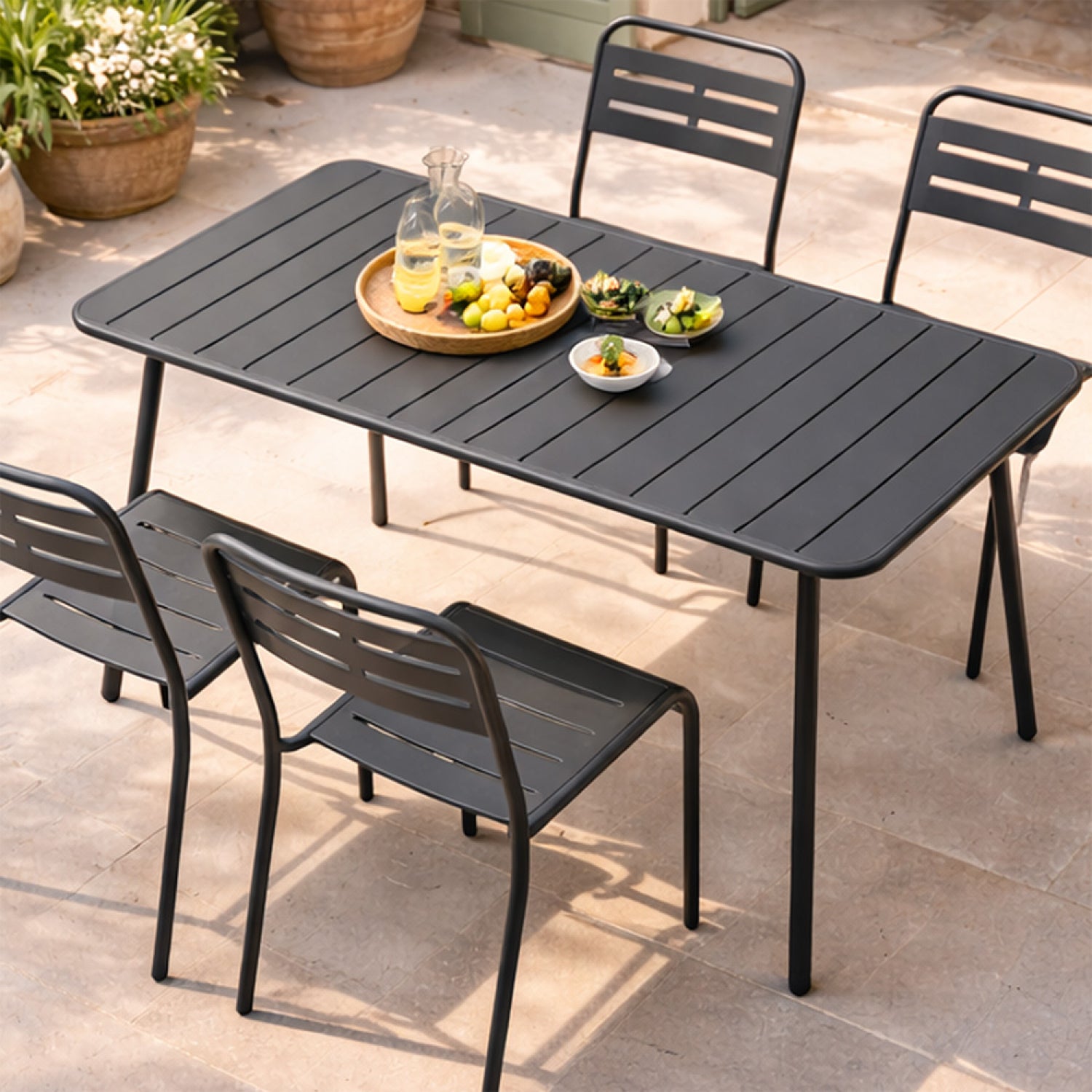 concept-usine-bergame-ensemble-4-salon-jardin-gris-fonc-acier image 3