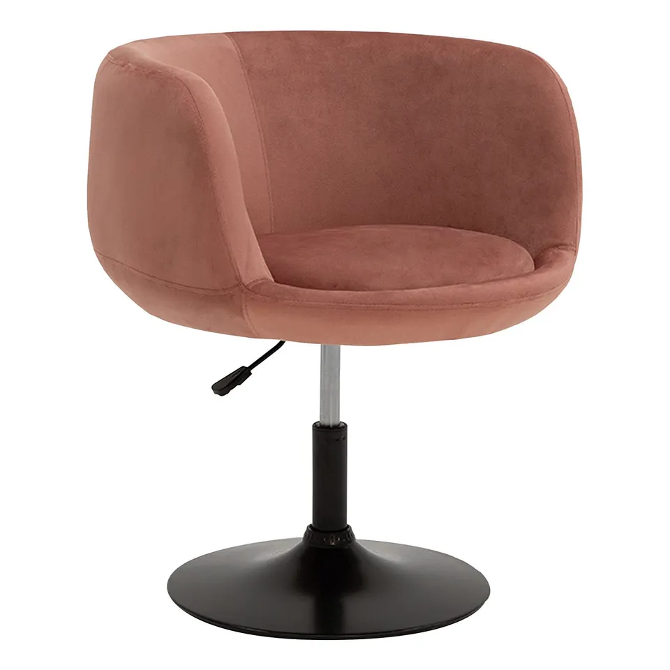 happy-garden-bari-nolan-tabouret-bar-velours-rose-r-glable image 1