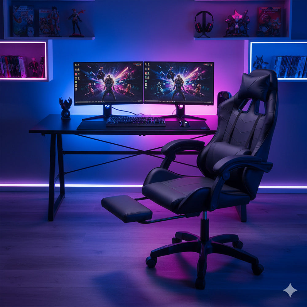 concept-usine-altair-chaise-gaming-noire-inclinable-1-place image 4