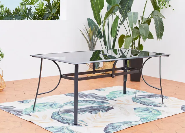 concept-usine-rimini-10-table-jardin-noire-10-places-verre-alu image 1