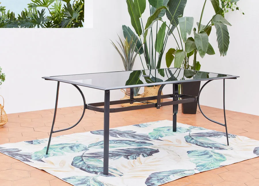 concept-usine-rimini-10-table-jardin-noire-10-places-verre-alu image 1