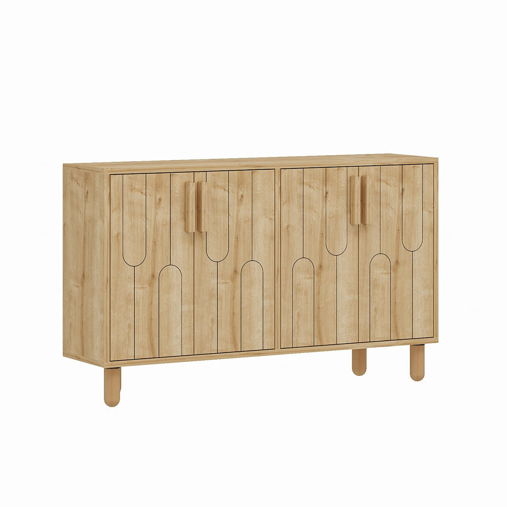 concept-usine-vinci-buffet-120-cm-bois-clair-4-portes image 4