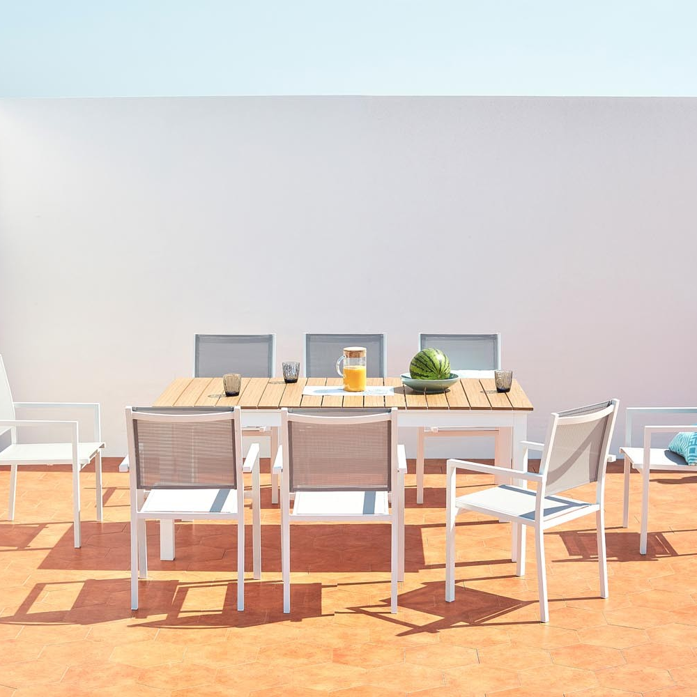 concept-usine-madeira-table-jardin-extensible-blanche-8-places image 2