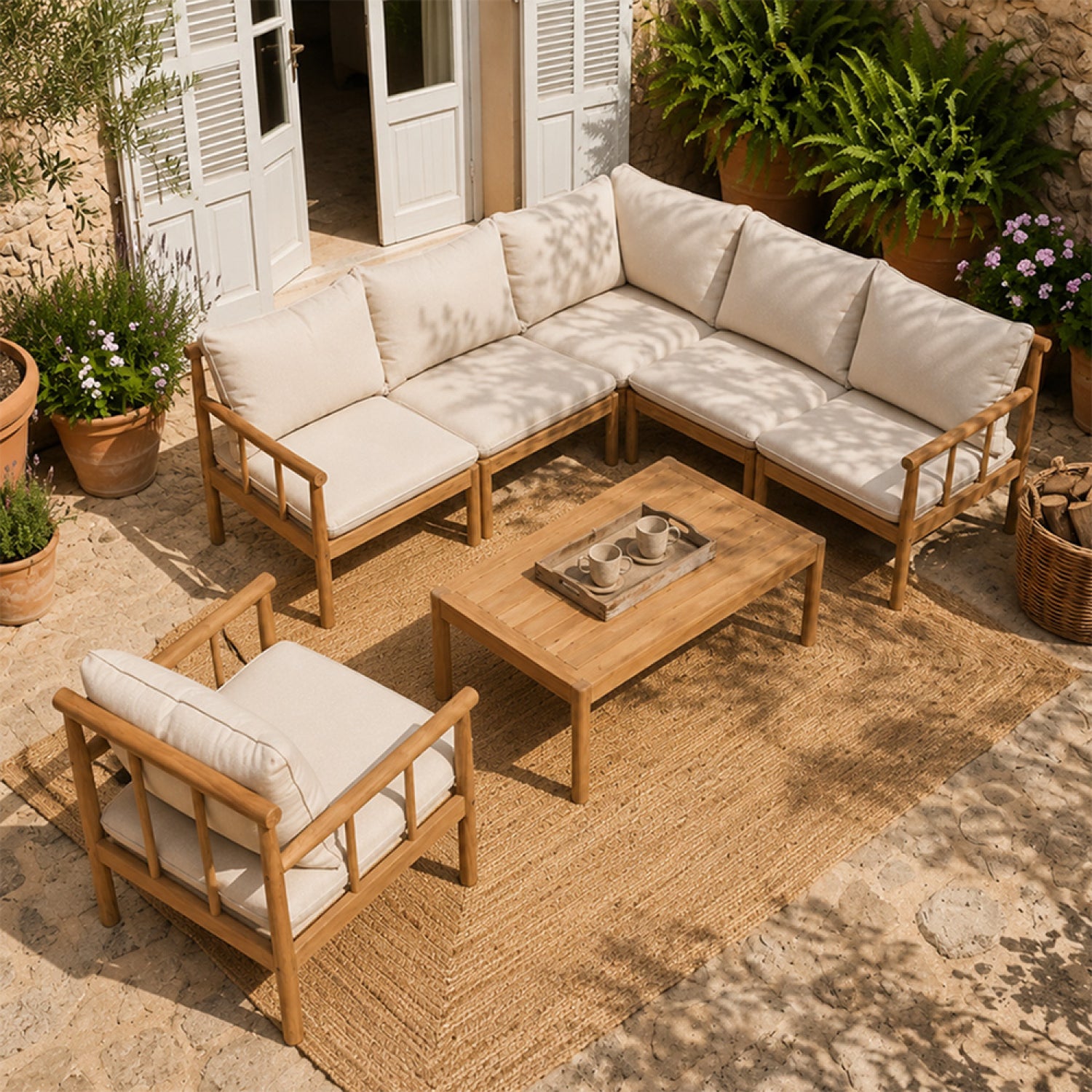 concept-usine-pakkret-salon-jardin-bois-acacia-6-places-beige image 4