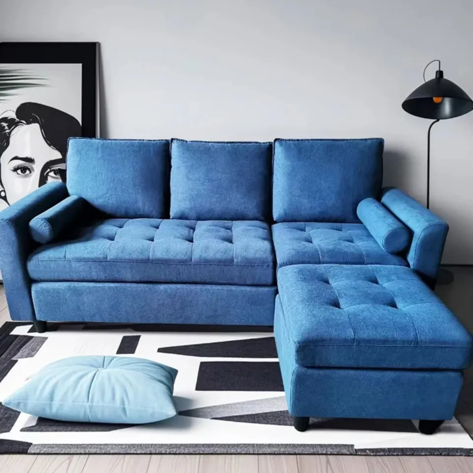 concept-usine-coventry-canap-velours-3-places-bleu-avec-pouf image 1