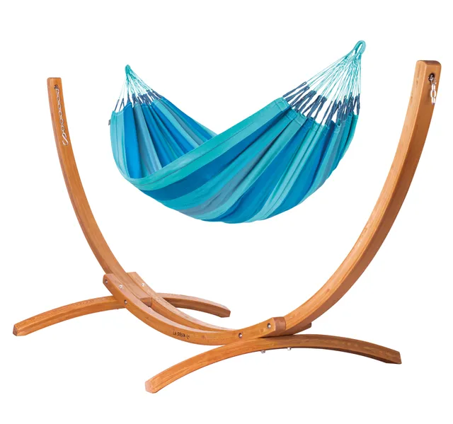 la-siesta-maera-lagoon-hamac-coton-bio-double-support-bois image 1
