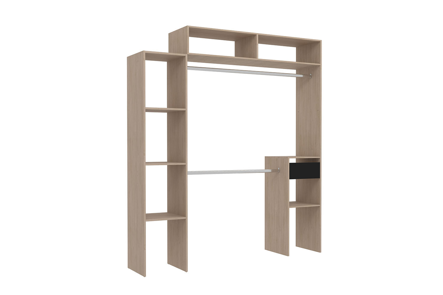 concept-usine-elysee-dressing-extensible-140-cm-blanc-bois-avec-tiroir image 4