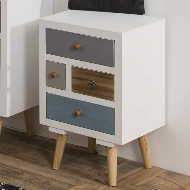 concept-usine-drawer-table-de-chevet-4-tiroirs-multicolore image 1