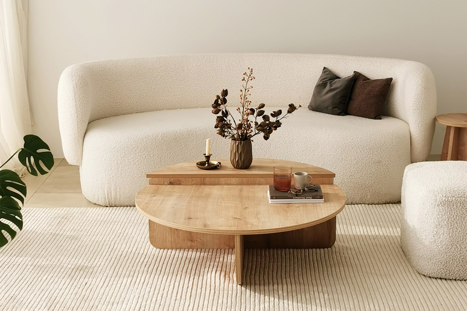 concept-usine-carlow-table-basse-ronde-bois-modulable image 2