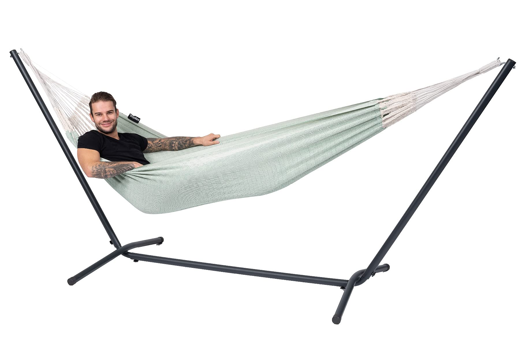 tropilex-natural-hamac-jardin-1-personne-vert-pastel-320-cm image 8