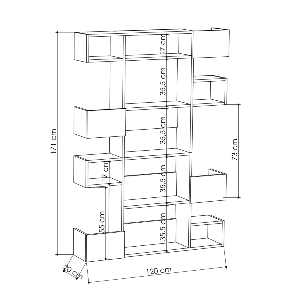 concept-usine-elio-biblioth-que-bois-170-cm-scandinave image 5