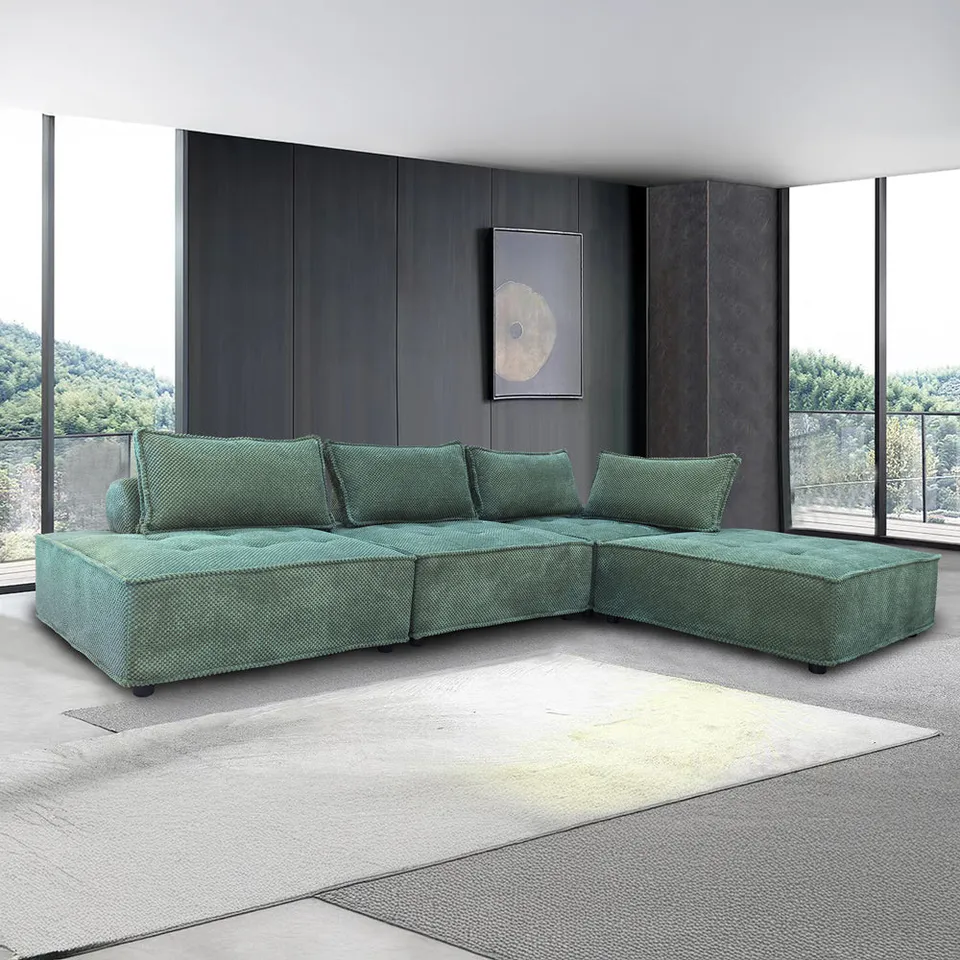 concept-usine-stava-canap-angle-velours-gris-fonc image 1
