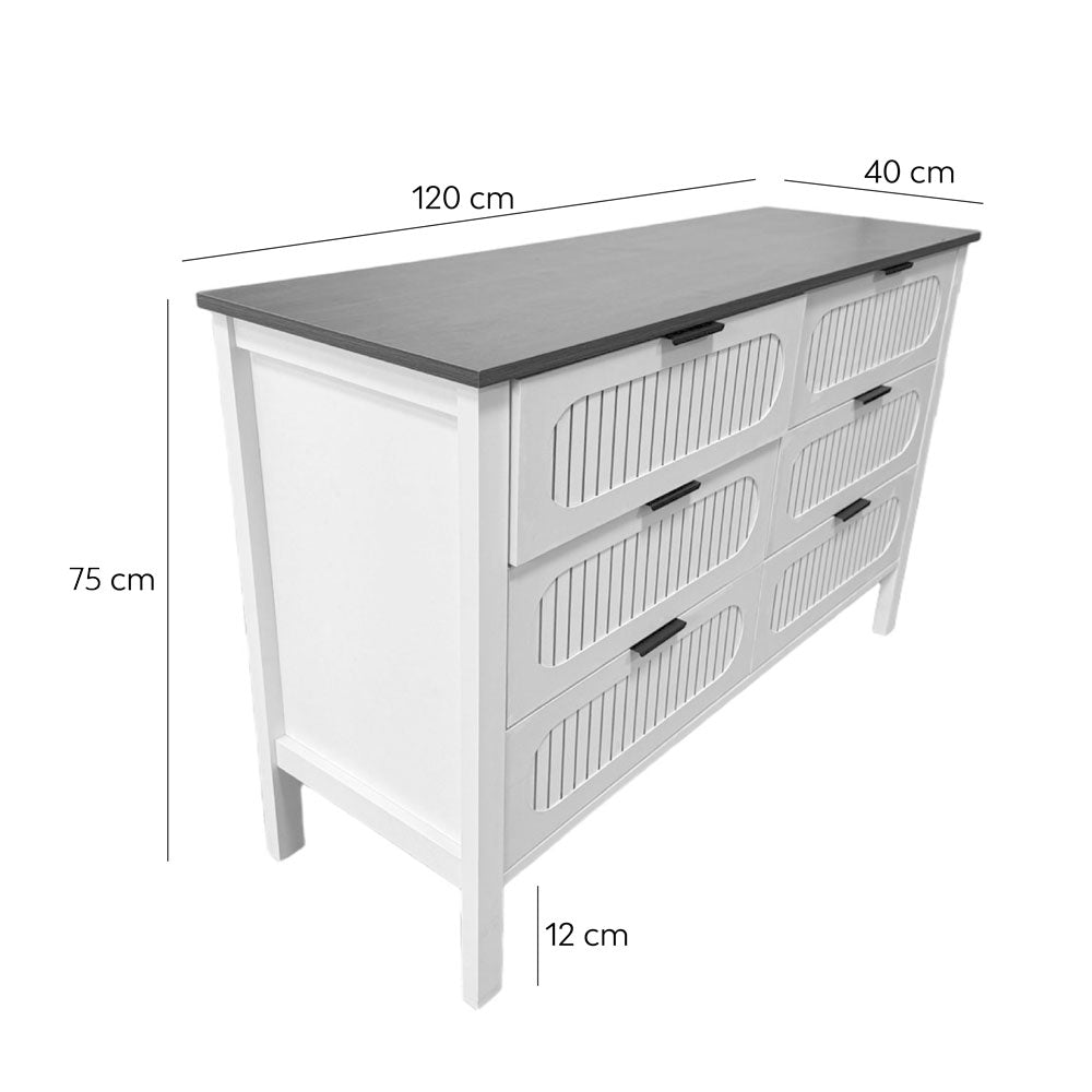 concept-usine-brix-commode-6-tiroirs-blanc-bois-120-cm image 6
