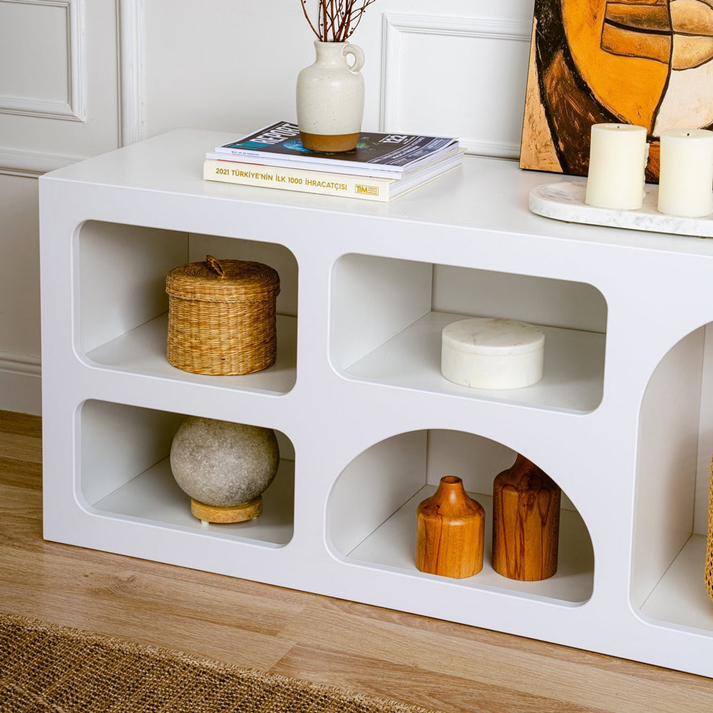 concept-usine-ferlis-buffet-bas-blanc-160-cm-7-niches-moderne image 3