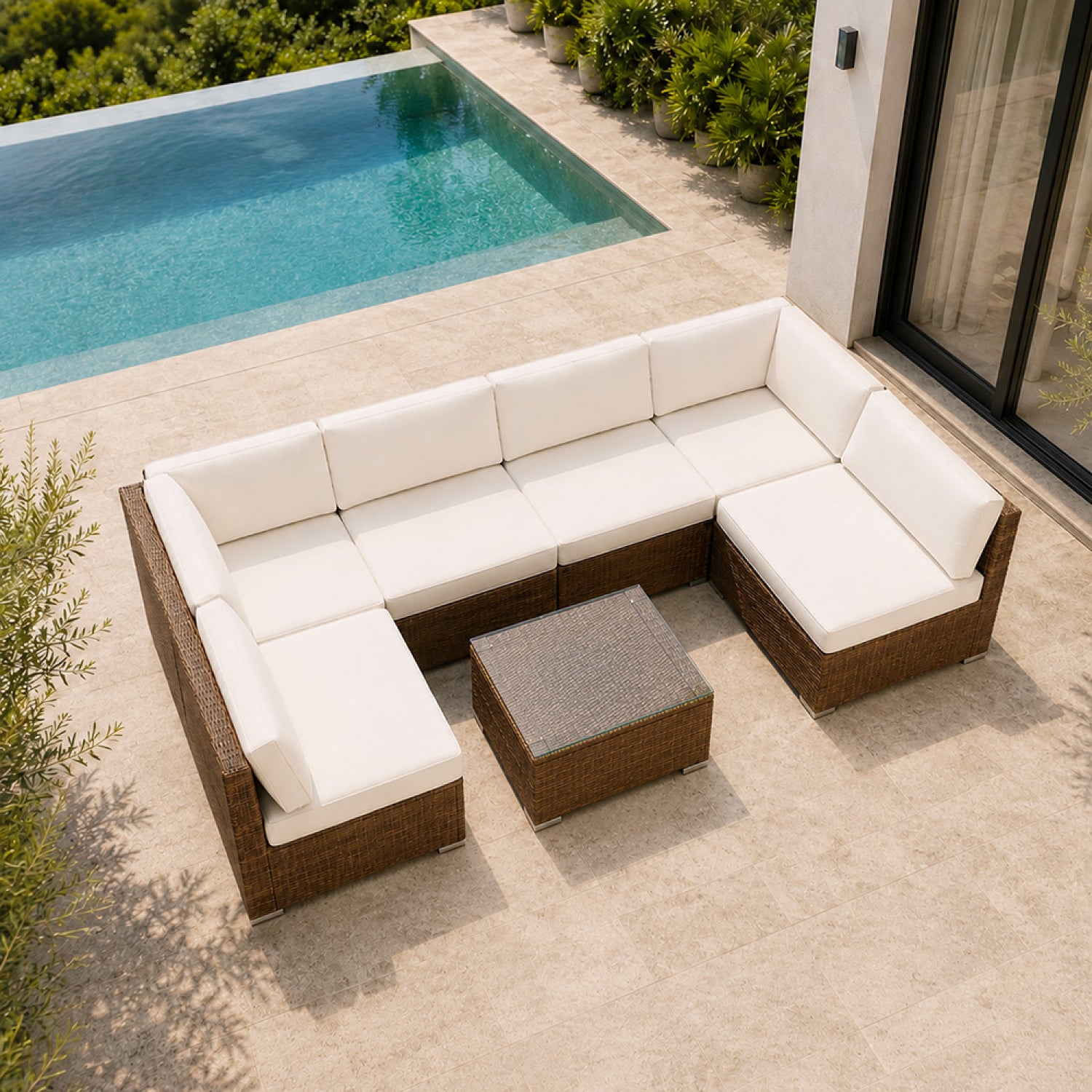 concept-usine-qamea-salon-jardin-6-places-marron-beige image 3