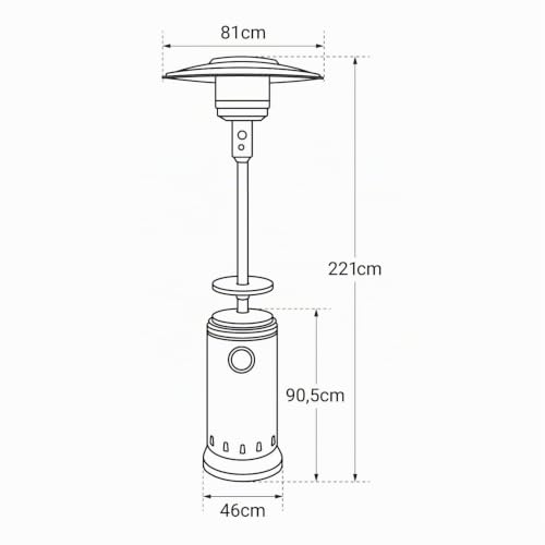 happy-garden-oslo-parasol-chauffant-gaz-inox-housse image 8